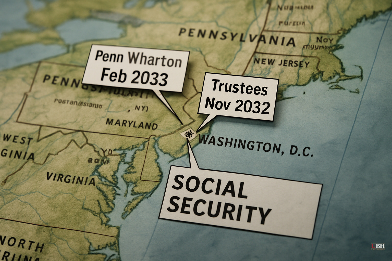 Wharton Puts Social Security Depletion a Few Months Later Than Trustees. The Gap Is Narrow and Both Agree: Congress Has to Act.