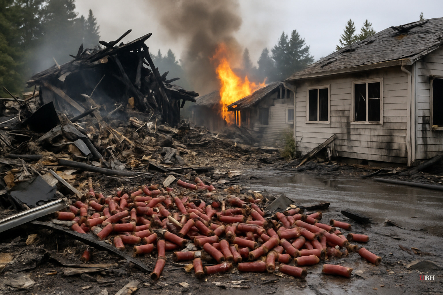 Whidbey Island Fireworks Cache Destroys Two Homes, Injures Five. Likely Ignited by Cigarette Ash.