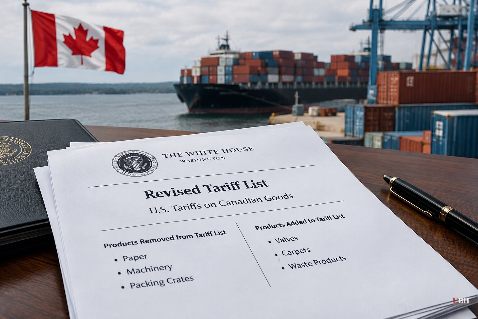 White House Removes Paper, Machinery and Packing Crates From Canada Tariff List, Adds Valves, Carpets and Waste Products