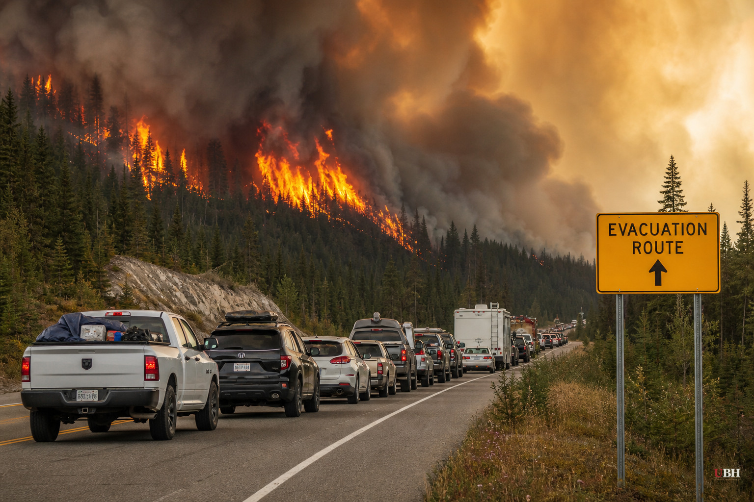 Wildfire Forces Over 20,000 Evacuations in Western Canada