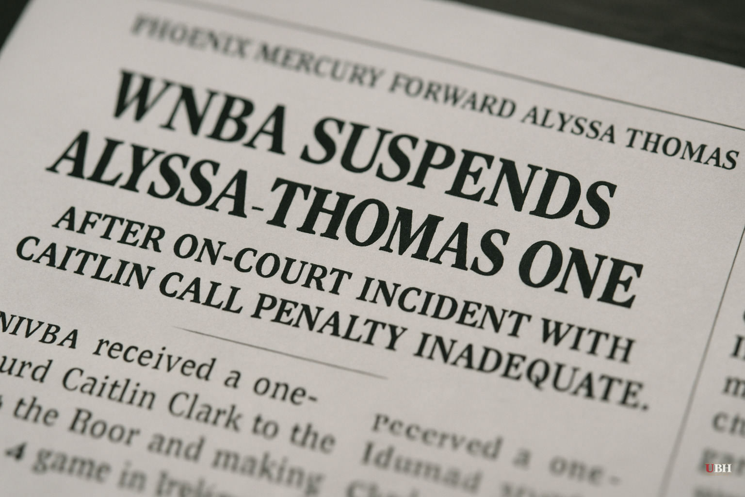 WNBA Suspends Alyssa Thomas One Game After On-Court Incident with Caitlin Clark. Critics Call Penalty Inadequate.
